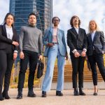 group of people with celebrity inspired outfits