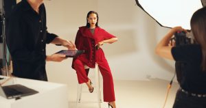 Photography, model and people in production, fashion and photoshoot for magazine, confident and cre.